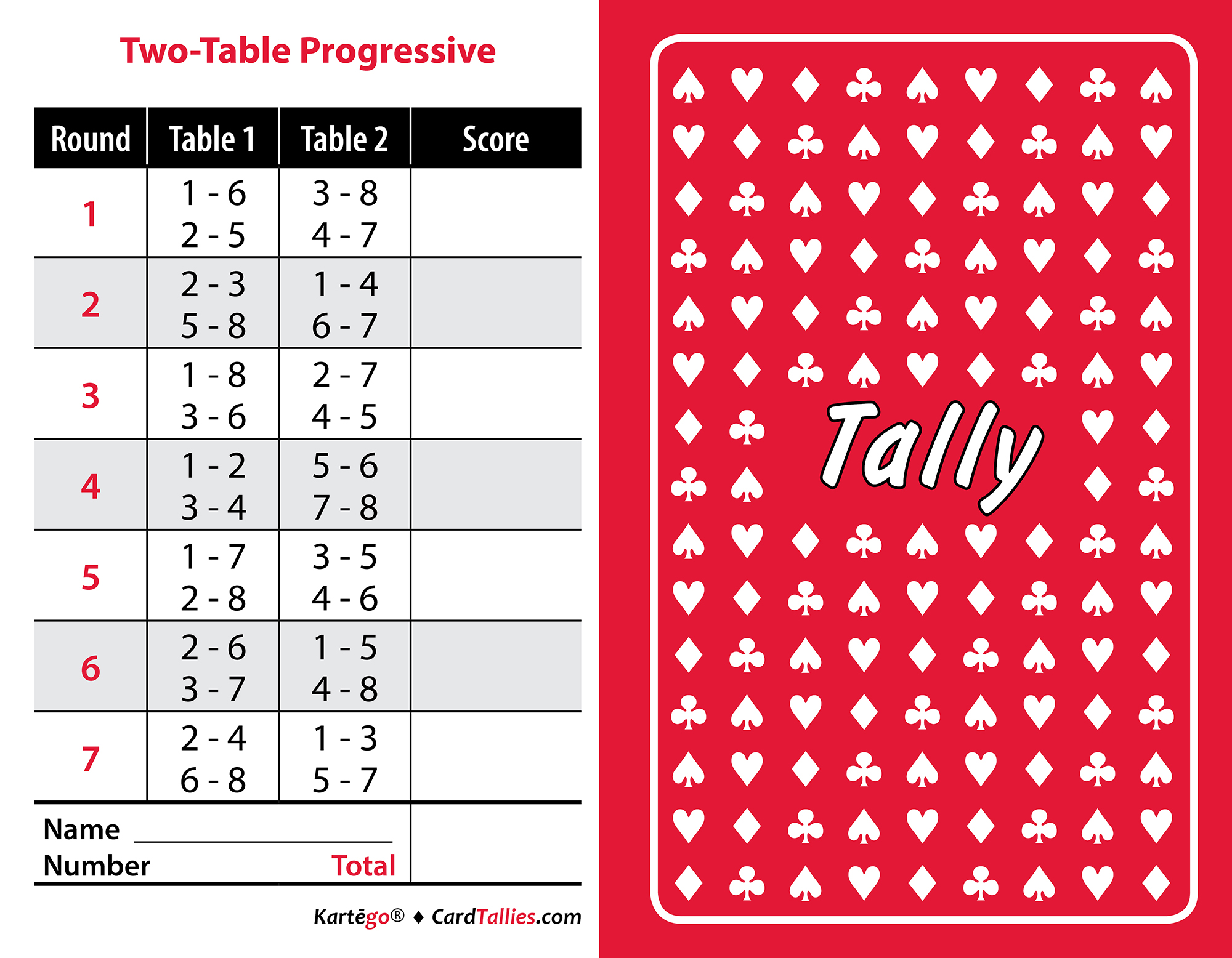 folded card tally graphic