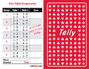 folded card tally graphic