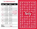 folded card tally graphic